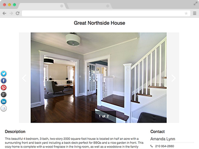 show house images and enter a description
