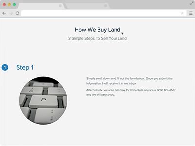 land buying website content
